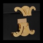 Celine Black Classique Triomphe Shiny Calfskin Shoulder Handbag - Image 5