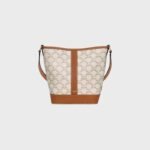 Celine Small Logo-Print Bucket Tote Bag Triomphe Canvas