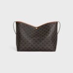 Celine Tan Soft Shopper Triomphe Canvas Shoulder Crossbody Tote