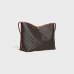 Celine Tan Soft Shopper Triomphe Canvas Shoulder Crossbody Tote - Image 5