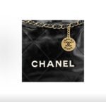 CHANEL 22 Bag Black Smooth Calfskin Silver-Tone Hardware Tote Shoulder Bag - Image 5