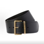 MIUMIU Black Calfskin Leather Belt 3.5cm