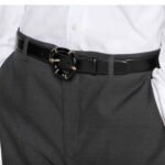 GUCCI Black Leather Belt with Round Bamboo Buckle 3cm - Image 2