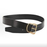 TOTEME Women's Black Leather Belt Width 4cm