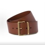 MIUMIU Brown Calfskin Leather Belt 3.5cm