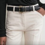 TOTEME Women's Black Leather Belt Width 4cm - Image 3