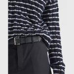 PRADA Men's Black Saffiano Leather Belt - Image 3