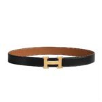 HERMÈS Classic Logo Reversible Calfskin Belt 3.2cm