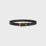 CELINE VIVIENNE Medium Taurillon Leather Belt, 25mm