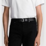 DIOR Men's Reversible Calfskin Belt with Silver Logo Buckle, 3.5cm - Image 2