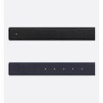 DIOR Men's Reversible Calfskin Belt with Silver Logo Buckle, 3.5cm - Image 3
