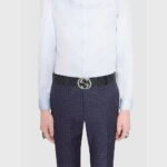 GUCCI Interlocking Double G Buckle Belt, 4cm - Image 2