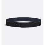DIOR Men's Reversible Calfskin Belt with Silver Logo Buckle, 3.5cm - Image 4