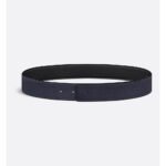 DIOR Men's Reversible Calfskin Belt with Silver Logo Buckle, 3.5cm - Image 5