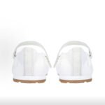 Miu Miu Plume White Suede Round-toe Mary Jane Ballet Flats - Image 4