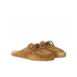 Miu Miu Suede Round Toe Mules