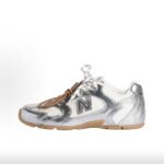 Miu Miu × New Balance 530 Silver Leather & Mesh Sneakers - Image 3