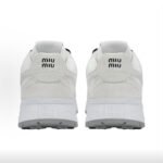 Miu Miu × New Balance Mesh & Leather Dad Sneakers, 4.5cm Heel - Image 4
