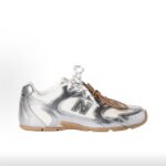 Miu Miu × New Balance 530 Silver Leather & Mesh Sneakers - Image 2
