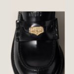 Miu Miu Women's Logo Glossy Calfskin Loafer Heels - Image 3