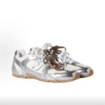 Miu Miu × New Balance 530 Silver Leather & Mesh Sneakers