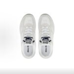 Miu Miu × New Balance Mesh & Leather Dad Sneakers, 4.5cm Heel - Image 3
