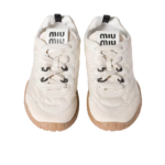 Miu Miu Women's Tyre Technical Fabric & Suede Calfskin Sneakers - Image 4