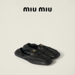 Miu Miu Women's Ruches Nappa Leather Loafers - Image 5