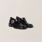 Miu Miu Metallic Buckle Platform Mary Jane Pumps