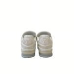 Louis Vuitton LV Trainer Low-Top Sneakers White Canvas Denim - Image 3