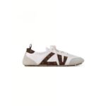 LV Sneakerina 1AHNC6 White Lamb Suede Lace-Up Ballet Trainer - Image 3