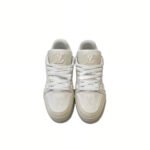 Louis Vuitton LV Trainer Low-Top Sneakers White Canvas Denim - Image 2