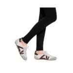 LV Sneakerina 1AHNC6 White Lamb Suede Lace-Up Ballet Trainer - Image 2