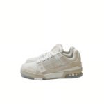 Louis Vuitton LV Trainer Low-Top Sneakers White Canvas Denim