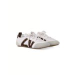 LV Sneakerina 1AHNC6 White Lamb Suede Lace-Up Ballet Trainer