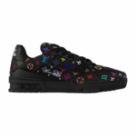 Takashi Murakami x LV Trainer Black Monogram Leather Sneaker - Image 2