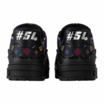 Takashi Murakami x LV Trainer Black Monogram Leather Sneaker - Image 4