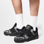 LV Trainer Low-Top Black Damier Sneakers - Image 2