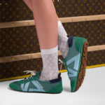 LV Lamb Suede & TPU Ballet Sneakers 1AHNDY GREEN - Image 2