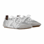 LV Sneakerina Lamb Suede & TPU Ballet Sneakers 1AHOJD Silver
