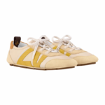 LV Sneakerina 1AHNEU Pale Beige Lamb Suede Lace-Up Ballet Trainer
