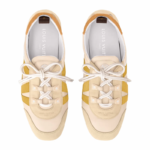 LV Sneakerina 1AHNEU Pale Beige Lamb Suede Lace-Up Ballet Trainer - Image 4