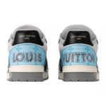 LV Trainer 1AC50Y Men’s Low-Top Sneakers Navy Calfskin & Canvas - Image 4