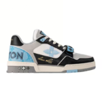 LV Trainer 1AC50Y Men’s Low-Top Sneakers Navy Calfskin & Canvas - Image 2