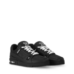 LV Trainer Men's Black Monogram Embossed Leather Sneaker 1AAREY