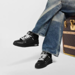 LV Trainer Men's Black Monogram Embossed Leather Sneaker 1AAREY - Image 2